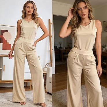 pantalone butiku ali: ✨Zenski komplet – bodi bez rukava + široke pantalone visokog struka na lalafo.rs — 3 pantalone butiku ali: ✨Zenski komplet – bodi bez rukava + široke pantalone visokog struka — 3