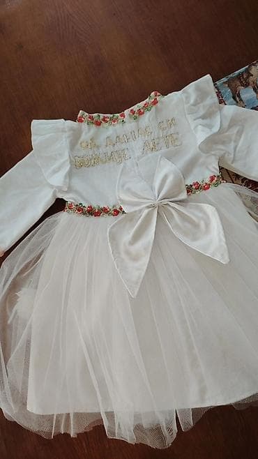 Dečija svečana haljina sa vezom - Boja: bela - Gornji deo od mekog na lalafo.rs — 2 Dečija svečana haljina sa vezom - Boja: bela - Gornji deo od mekog — 2