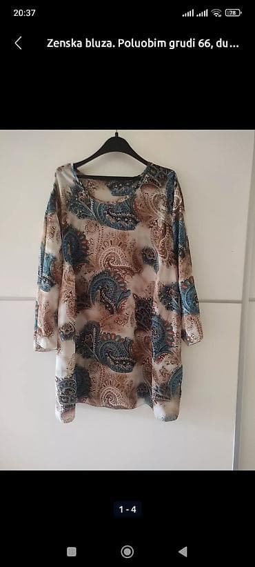 Bluza poluobim grudi 66, duzina 78. Materijal poliester na lalafo.rs Bluza poluobim grudi 66, duzina 78. Materijal poliester