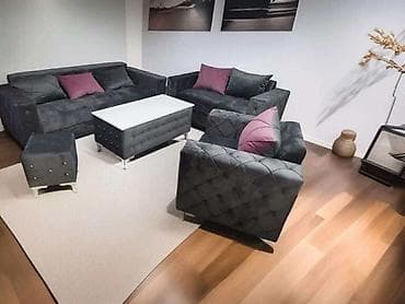 Sofas and couches: Trosed, dvosjed i fotelja – komplet tapaciranog dnevnog seta - at lalafo.rs — 2 Sofas and couches: Trosed, dvosjed i fotelja – komplet tapaciranog dnevnog seta - — 2