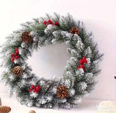 Coal and wood: Veći, raskošniji, prazničniji – Novogodišnji venac-girlanda 40 i 50 cm at lalafo.rs — 1 Coal and wood: Veći, raskošniji, prazničniji – Novogodišnji venac-girlanda 40 i 50 cm — 1