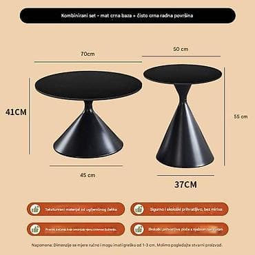 Stilski klub stolovi: Set stočića – moderni konusni dizajn Opis: - Dva komada: niži širi na lalafo.rs — 7 Stilski klub stolovi: Set stočića – moderni konusni dizajn Opis: - Dva komada: niži širi — 7