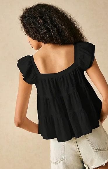 Crna ženska bluza/top bez ramena m - Model: lagani letnji top sa na lalafo.rs — 2 Crna ženska bluza/top bez ramena m - Model: lagani letnji top sa — 2