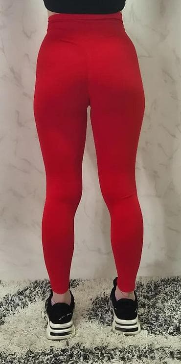 Leggings, Bike shorts: Crvene ženske helanke sa visokim strukom. Dizajnirane su za udobnost i at lalafo.rs — 2 Leggings, Bike shorts: Crvene ženske helanke sa visokim strukom. Dizajnirane su za udobnost i — 2