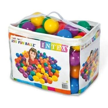 Kids' Sports Toys: Intex 100 Fun Ballz – set od 100 šarenih plastičnih loptica u at lalafo.rs — 1 Kids' Sports Toys: Intex 100 Fun Ballz – set od 100 šarenih plastičnih loptica u — 1