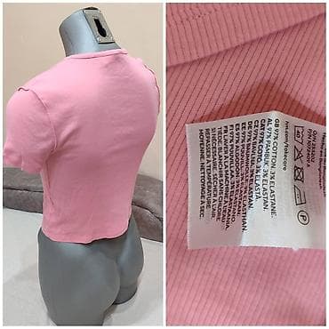 H&M ženska kratka majica u roze boji - Model: kratka (crop) na lalafo.rs — 2 H&M ženska kratka majica u roze boji - Model: kratka (crop) — 2