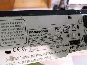 1. Panasonic SA-HT335kucni bioskop. Ispravan 2. Panasonic SA-PT550 na lalafo.rs — 10 1. Panasonic SA-HT335kucni bioskop. Ispravan 2. Panasonic SA-PT550 — 10