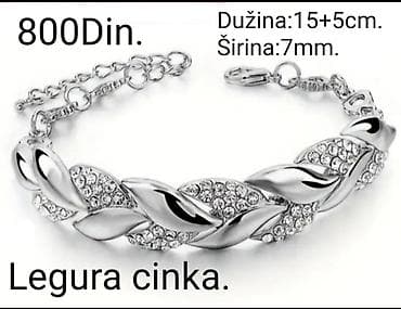 PRELEPE ELEGANTNE NARUKVICE OD LEGURE CINKA.SA CIRKONIMA U DVE BOJE na lalafo.rs — 3 PRELEPE ELEGANTNE NARUKVICE OD LEGURE CINKA.SA CIRKONIMA U DVE BOJE — 3