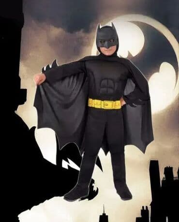 Kostim Batman – veličina 110–120 cm 🦇 Pretvori se u viteza tame! na lalafo.rs Kostim Batman – veličina 110–120 cm 🦇 Pretvori se u viteza tame!