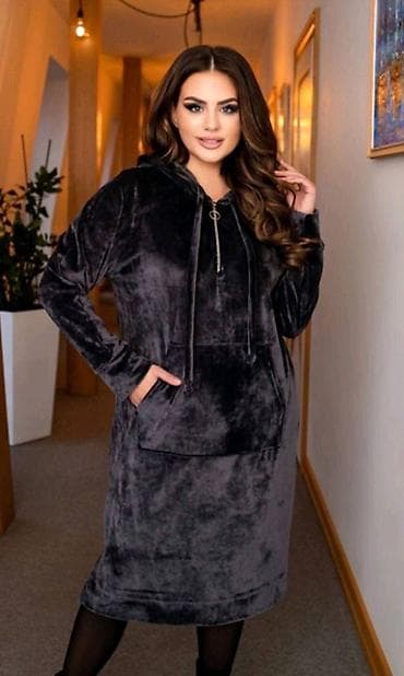 L11. Plišana haljina za punije Mekana, udobna i moderna – savršena za na lalafo.rs — 3 L11. Plišana haljina za punije Mekana, udobna i moderna – savršena za — 3