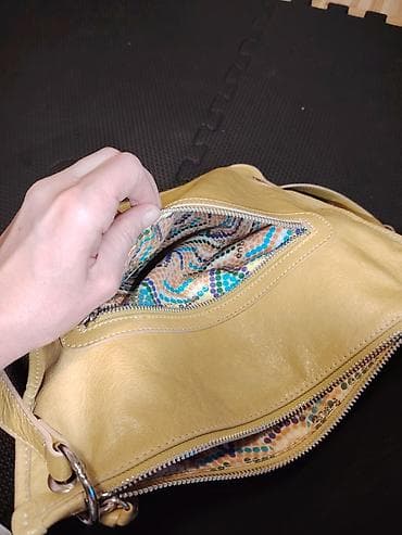 Ženska torba preko ramena – žuta koža - Materijal: meka prirodna at lalafo.rs — 4 Ženska torba preko ramena – žuta koža - Materijal: meka prirodna — 4