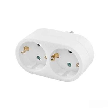 Dvostruki strujni adapter (razdelnik) – Schuko, bela boja - Tip na lalafo.rs Dvostruki strujni adapter (razdelnik) – Schuko, bela boja - Tip