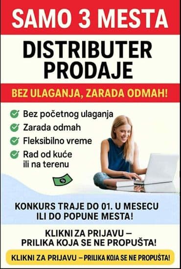 Agenti prodaje: Predstavnik prodaje. Bez iskustva. Flexibilno radno vreme na lalafo.rs Agenti prodaje: Predstavnik prodaje. Bez iskustva. Flexibilno radno vreme