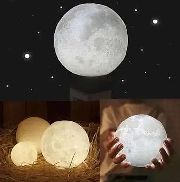 Mesec Lampa 3D sa Postoljem 18cm LED 3D lampa u obliku meseca je na lalafo.rs — 1 Mesec Lampa 3D sa Postoljem 18cm LED 3D lampa u obliku meseca je — 1