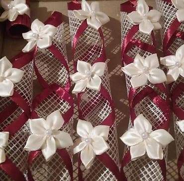 Dekorativni držači za salvete – ručni rad - Materijal: bela mrežasta na lalafo.rs — 1 Dekorativni držači za salvete – ručni rad - Materijal: bela mrežasta — 1