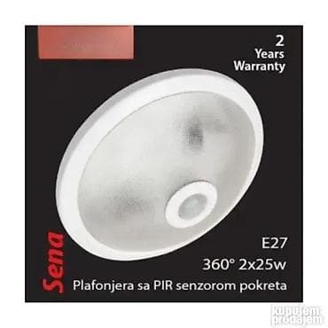 Home Decor: Plafonjera sa senzorom pokreta PIR 360 stepeni. 2x25w MAX Tip grla at lalafo.rs — 1 Home Decor: Plafonjera sa senzorom pokreta PIR 360 stepeni. 2x25w MAX Tip grla — 1
