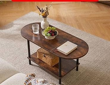 ✅Ovalni klub sto sa policom – industrijski stil - Dimenzije: 90 x 52 na lalafo.rs ✅Ovalni klub sto sa policom – industrijski stil - Dimenzije: 90 x 52