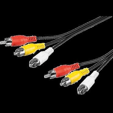 Kabel cinch-cinch ( 3 x RCA na 3 x RCA ), dužina 1,0 metar, crna boja na lalafo.rs — 2 Kabel cinch-cinch ( 3 x RCA na 3 x RCA ), dužina 1,0 metar, crna boja — 2