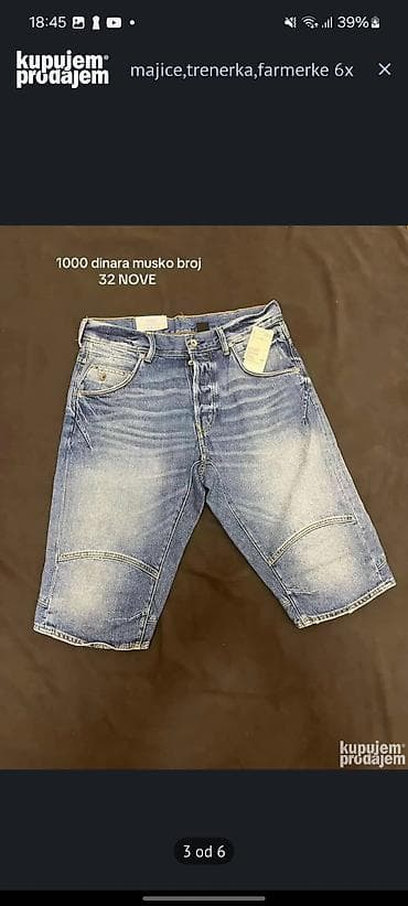 Muške teksas bermude - Veličina: 32 - Model: klasične džins bermude na lalafo.rs Muške teksas bermude - Veličina: 32 - Model: klasične džins bermude