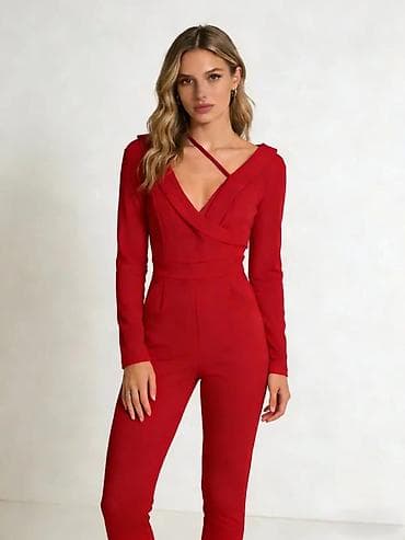 Ženski elegantni kombinezon sa dugim rukavima - Model: uski kroj na lalafo.rs Ženski elegantni kombinezon sa dugim rukavima - Model: uski kroj