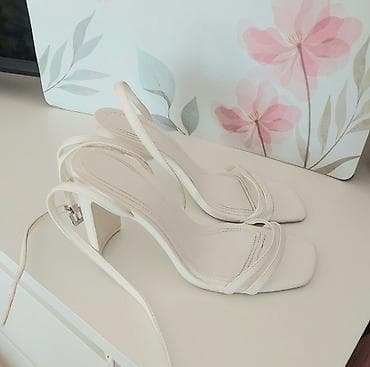 Ženske sandale na štiklu – elegantne, krem/belo-bež boje. - na lalafo.rs — 4 Ženske sandale na štiklu – elegantne, krem/belo-bež boje. - — 4