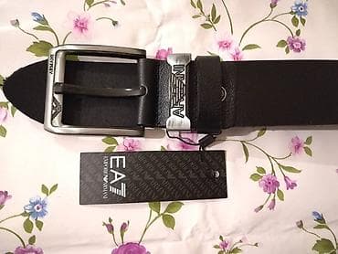 Novi muski kozni markirani kais Armani u crnoj boji. Zemlja porekla na lalafo.rs — 1 Novi muski kozni markirani kais Armani u crnoj boji. Zemlja porekla — 1