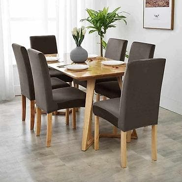 Elastične navlake za trpezarijske stolice – baršunasti izgled Gs - na lalafo.rs — 2 Elastične navlake za trpezarijske stolice – baršunasti izgled Gs - — 2