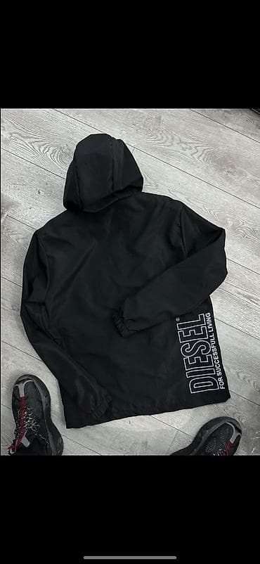 Muška lagana jakna s kapuljačom – crna, sa brendiranim logotipima (A|X na lalafo.rs — 6 Muška lagana jakna s kapuljačom – crna, sa brendiranim logotipima (A|X — 6