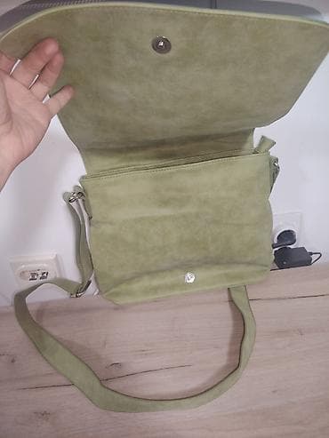 Torba preko ramena – maslinasto zelena - Materijal: mekana na lalafo.rs — 2 Torba preko ramena – maslinasto zelena - Materijal: mekana — 2