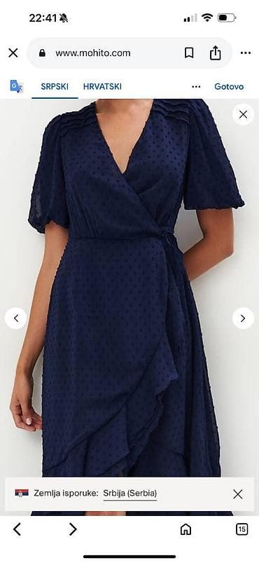 kom sa etiketom: Mohito nova sa etiketom, midi haljina na preklop, veličine 34 at lalafo.rs — 3 kom sa etiketom: Mohito nova sa etiketom, midi haljina na preklop, veličine 34 — 3