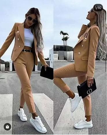 pantalone gina benotti: Ženski komplet – elegantno odelo sa sako‑m i pantalonama veličine S na lalafo.rs — 5 pantalone gina benotti: Ženski komplet – elegantno odelo sa sako‑m i pantalonama veličine S — 5