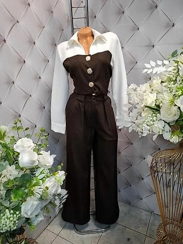 Dameći komplet – košulja + pantalone visokog struka - Dvodijelni na lalafo.rs Dameći komplet – košulja + pantalone visokog struka - Dvodijelni