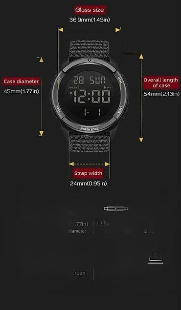 NORTH EDGE TERRAX - 45mm - Crna Potpuno nov i originalan muski sat na lalafo.rs — 4 NORTH EDGE TERRAX - 45mm - Crna Potpuno nov i originalan muski sat — 4