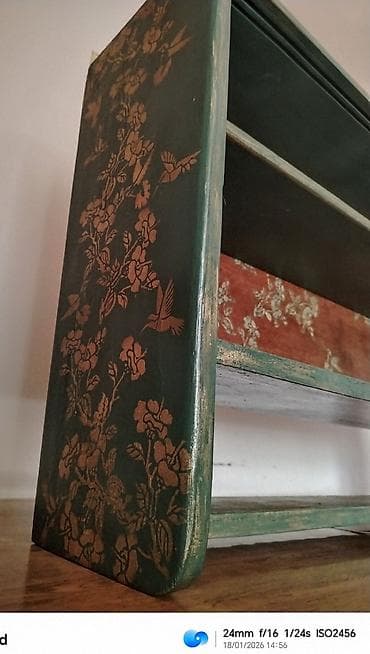 Restaurirana zidna polica od punog drveta – ručno rađena na lalafo.rs — 6 Restaurirana zidna polica od punog drveta – ručno rađena — 6