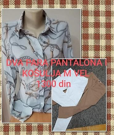 Women's Clothing: Dva para pantalona i prelepa lagana košulja u M veličini za svega 1200 at lalafo.rs — 1 Women's Clothing: Dva para pantalona i prelepa lagana košulja u M veličini za svega 1200 — 1