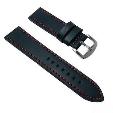 Kožna narukvica za sat - 20mm - Crna - Prirodna koža Potpuno nova na lalafo.rs Kožna narukvica za sat - 20mm - Crna - Prirodna koža Potpuno nova