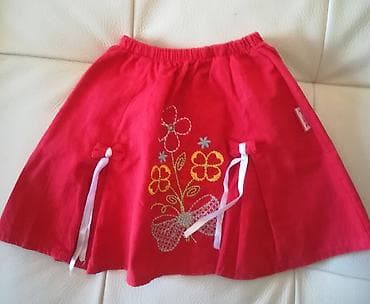 Skirts: Suknja vel 80, crvena sa cvetovima napred i mašnicama, obim struka bez at lalafo.rs — 6 Skirts: Suknja vel 80, crvena sa cvetovima napred i mašnicama, obim struka bez — 6