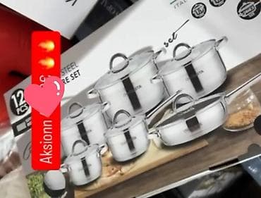 Set posuđa od nerđajućeg čelika – 12 delova - Kompletnan set lonaca i na lalafo.rs — 2 Set posuđa od nerđajućeg čelika – 12 delova - Kompletnan set lonaca i — 2