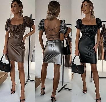 Kratka sjajna haljinica, dostupna u vise boja na lalafo.rs — 5 Kratka sjajna haljinica, dostupna u vise boja — 5