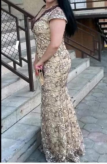 sako laneni: Elegantna duga večernja haljina - Model: duga, sirena kroj koji prati at lalafo.rs — 2 sako laneni: Elegantna duga večernja haljina - Model: duga, sirena kroj koji prati — 2