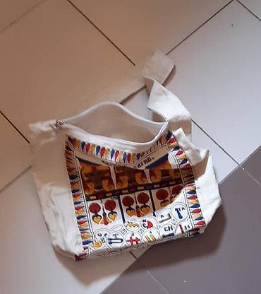 Platnena torba sa egipatskim motivima - Materijal: prirodno platno na lalafo.rs — 2 Platnena torba sa egipatskim motivima - Materijal: prirodno platno — 2