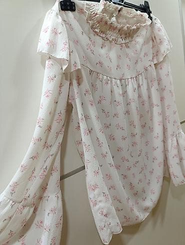 zenske broj: Elegantna ženska bluza, bele boje sa diskretnim cvetnim dezenom u roze at lalafo.rs — 2 zenske broj: Elegantna ženska bluza, bele boje sa diskretnim cvetnim dezenom u roze — 2