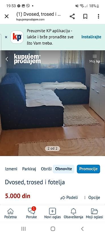 Matresses: Dvoset, trosed i fotelja – komplet tapaciranog nameštaja. - Boja at lalafo.rs — 1 Matresses: Dvoset, trosed i fotelja – komplet tapaciranog nameštaja. - Boja — 1