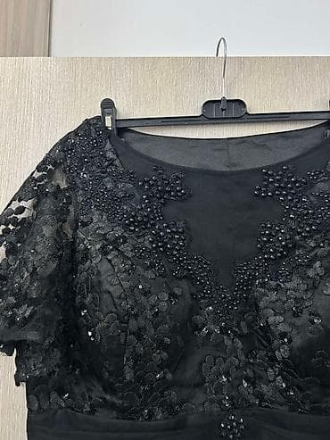 Elegantna crna večernja haljina – veličina 50 - Materijal: 100% na lalafo.rs — 5 Elegantna crna večernja haljina – veličina 50 - Materijal: 100% — 5