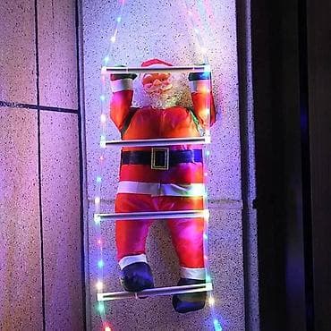 Deda mraz na svetlecim merdevinama 1m visina dede na lalafo.rs — 4 Deda mraz na svetlecim merdevinama 1m visina dede — 4