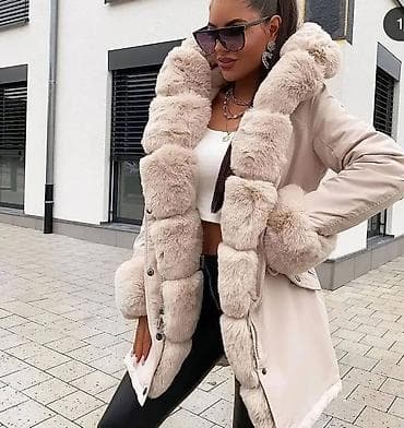 Ženska zimska parka kaput sa krznom – bež/šampanj nijansa - Moderna na lalafo.rs — 1 Ženska zimska parka kaput sa krznom – bež/šampanj nijansa - Moderna — 1