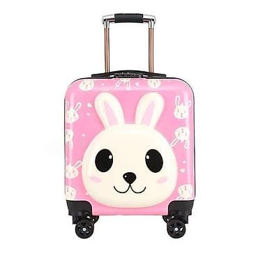 Dečji kofer na točkiće – roze, motiv zeke - Tvrda školjka sa sjajnom na lalafo.rs Dečji kofer na točkiće – roze, motiv zeke - Tvrda školjka sa sjajnom