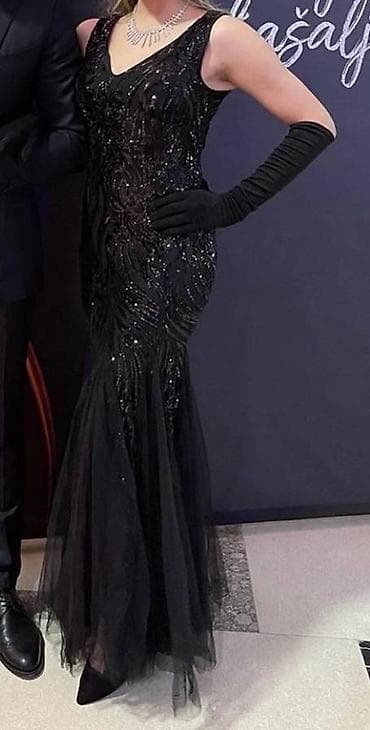 Elegantna crna večernja haljina – sirena kroj - Boja: crna - Kroj na lalafo.rs — 4 Elegantna crna večernja haljina – sirena kroj - Boja: crna - Kroj — 4