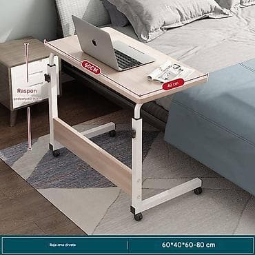 Podesivi sto za krevet/sofu sa točkićima - Multifunkcionalan pomoćni na lalafo.rs — 5 Podesivi sto za krevet/sofu sa točkićima - Multifunkcionalan pomoćni — 5