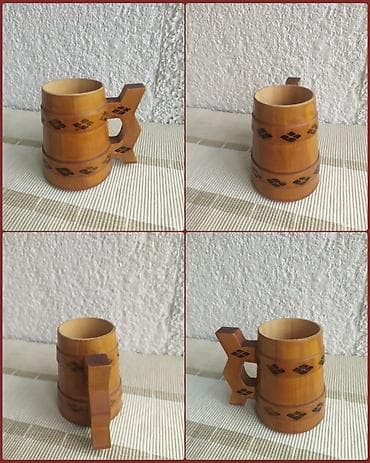 Drvena Lakirana Krigla Sa Šarama 80s - Visina 11 cm ♦ Odlično Očuvana na lalafo.rs — 2 Drvena Lakirana Krigla Sa Šarama 80s - Visina 11 cm ♦ Odlično Očuvana — 2